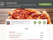 Tablet Screenshot of dominicspizzeria.com